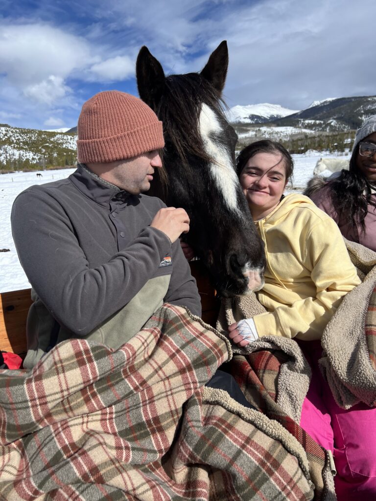 Alex, Jayne with horse