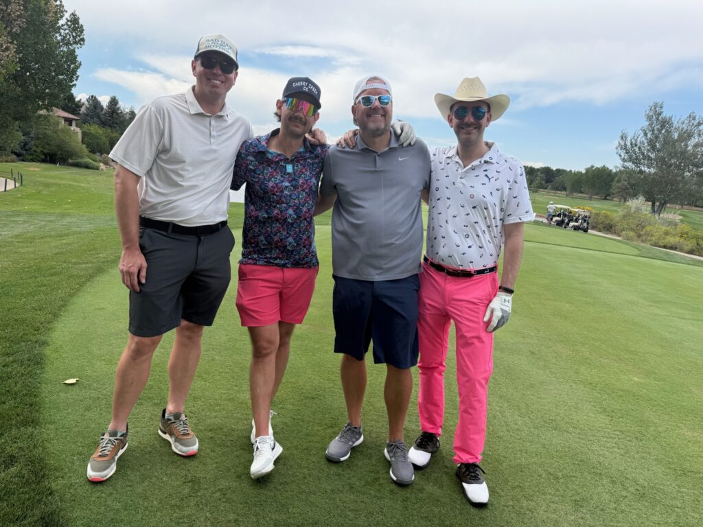Chris Attar on the far right and his foursome