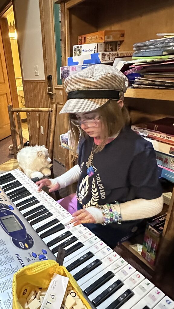 Rowan playing the piano