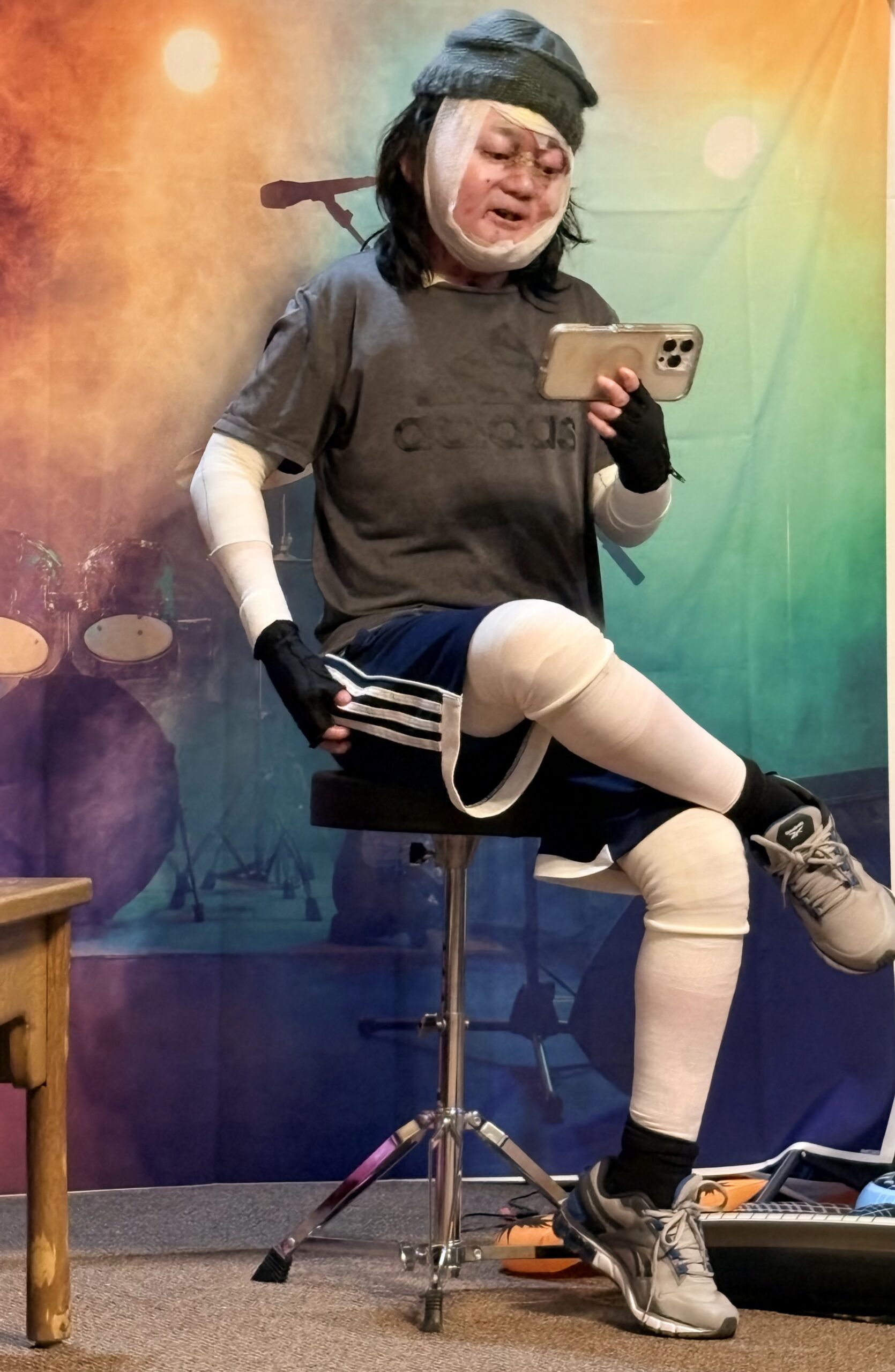 Joey singing in talent show