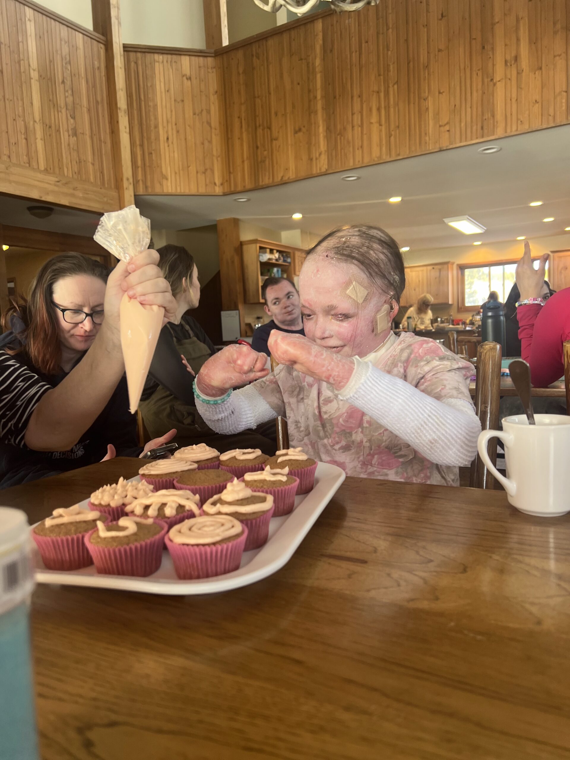 Rafi making cupcakes